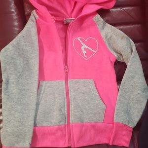 Girls 4/5 xs Pink Zipper Hoodie..